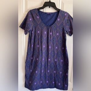 Fresh Produce Women's XS Summer Dress Peri Purple Cotton Coastal Grandma Beachy‎
